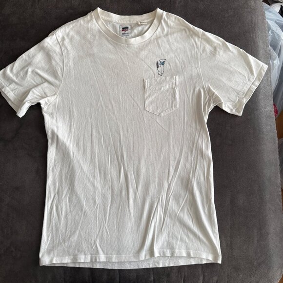 Levis X Peanuts White Graphic Pocket T-Shirt S Cotton Unisex - Picture 1 of 4